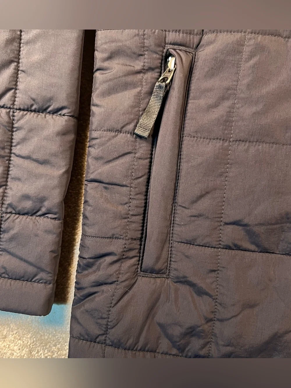The North Face Jacket Black Quilted Puffer Zip Up Collared Boy's XL 18-20